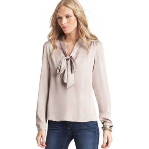 Ann Taylor LOFT tie neck blouse